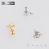 HUMMINGBIRD CHARM TOP THREADLESS PUSH IN ASTM F136 IMPLANT GRADE TITANIUM LABRET SET